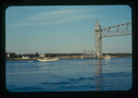 Image of The Bowdoin being towed through the Cape Cod Canal. 5:10 PM
