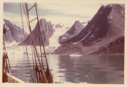 Image of Schooner Bowdoin approaching a glacier