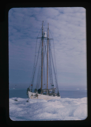 Image of The Bowdoin against ice 
