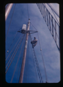 Image of Pete Gray in rigging