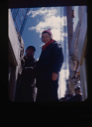 Image of Miriam MacMillan and ? aboard, seen from hatch