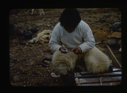 Image of Seated Eskimo [Inughuit] working on ivory (2 copies)