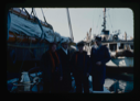 Image of Donald and Miriam MacMillan with two officers of ice breaker. On the Bowdoin