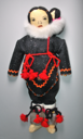 Image of InnuTea Doll Mother and child: Ananak, decorated with beads, fur, yarn, and rick-rack