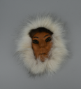 Image of caribou skin mask, male 