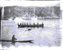 Image of Oomiak [umiak] and kayaks