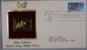 Image of First day cover, gold stamp replica of Peary & Henson 