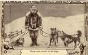 Image of Postcard: Commander Peary and dogs