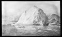 Image of Unidentified Artwork Depicting a Ship (PANTHER?) and Icebergs, Reproduction