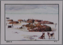 Image of Card, village scene: French expedition to Greenland  1934-1935