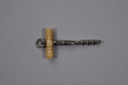 Image of miniature corkscrew with carved ivory handle