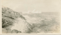 Image of Surf with iceberg beyond