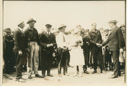 Image of Governor of Maine Percival Baxter greets crew before departure