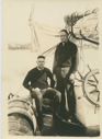 Image of Richard Goddard and Sheldon Fairbanks on deck before sailing