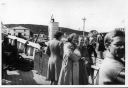 Image of G. House girls saying farewell to CLUETT before trip to Boston
