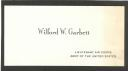 Image of Calling card: Wilford W. Garbett, Lt., Air Corps