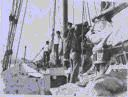 Image of Crewmen working with sails