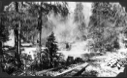 Image of Smudge pots burning at camp site