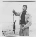 Image of Chauncey Hall with cod from ancestral cod grounds