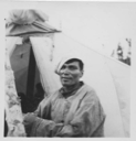 Image of Innu man outside his tent