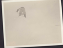 Image of E-took-a-shoo (Ittukusuk) cutting furrow for sledge at Cape Sabine [Inuit man in polar bear pants climbing snow incline]