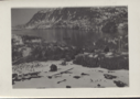 Image of West Greenland village and harbor. Vessel moored