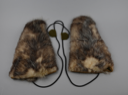 Image of Pair Alaskan fur mitts lined with woollen cloth