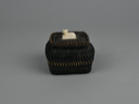 Image of Square baleen basket with Dall ram finial