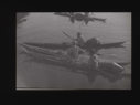 Image of Five kayakers among ice floes  [b&w]