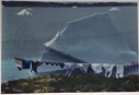 Image of Laundry drying, iceberg in background