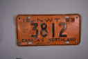 Image of automobile license plate #3812, NWT, "Canada's Northland"