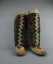 Image of Sealskin Boots with Appliqué Zig-Zag