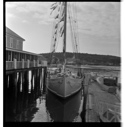 Image of BOWDOIN dressed, by dock