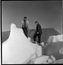 Image of "Bertie" (Novio Bertrand) and Miriam on an iceberg