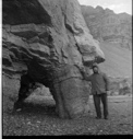 Image of Rutherford Platt by unusual rock formation