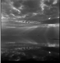 Image of Sunburst and ice pans off Ellesmere Island [blurred]