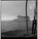 Image of First iceberg - off Labrador, seen beyond rigging