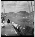 Image of View over deck to coastal mountains