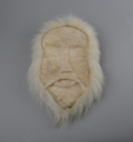Image of Whale bone mask with fur ruff