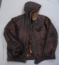 Image of Leather, reindeer fur lined jacket