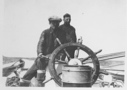 Image of [Two of the crew at the wheel]  ... and Ralph Robinson