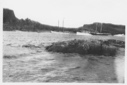 Image of [Looking toward shore and 2 ships. One is the BOWDOIN]