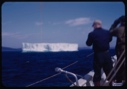 Image of First iceberg. Albert Barnes on deck