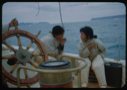 Image of Two Eskimo [Inuit] women in conversation, aboard