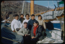 Image of Five Eskimo [Inuit] men, Donald and Miriam MacMillan aboard