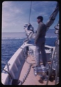 Image of Crewman standing in bow