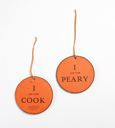 Image of Lapel tag, "I am for Peary/ I am for Cook"